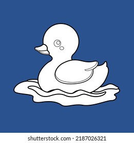 Cute Farm Duck Digital Stamp