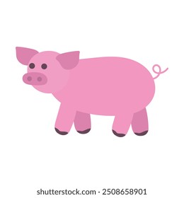 Cute Farm Illustration - Pig