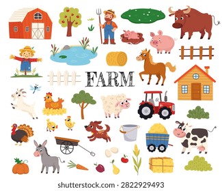 Cute Farm Objects Cartoon Vector Collection Vol. 2