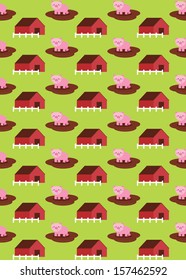 cute farm pattern design. vector illustration