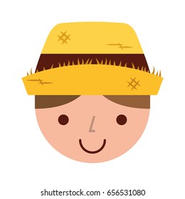 cute farmer avatar character