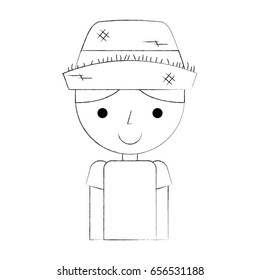 cute farmer avatar character