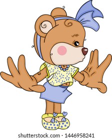 Cute fashion girl teddy bear