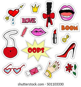 Similar Images, Stock Photos & Vectors of Fashion patch badges with ...