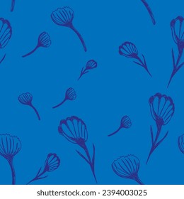 Cute fashion seamless pattern. floral graphic texture for dresses, skirts, curtains, tablecloths, bed linen, fashionable print for fabric, wrapping paper.