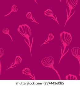 Cute fashion seamless pattern. floral graphic texture for dresses, skirts, curtains, tablecloths, bed linen, fashionable print for fabric, wrapping paper.