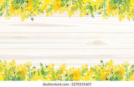 Cute fashionable mimosa background illustration