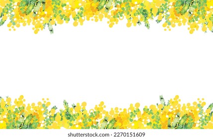 Cute fashionable mimosa background illustration