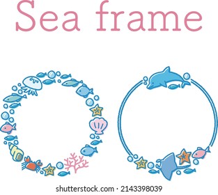 Cute and fashionable sea decoration frame circular