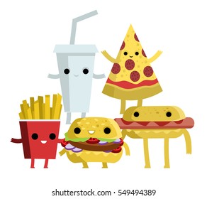 cute fast food cartoons