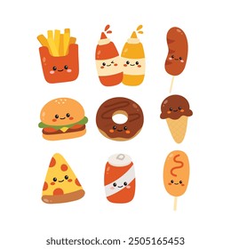 Cute Fast Food Character Illustration