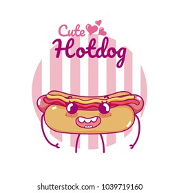 Cute fast food kawaii cartoon