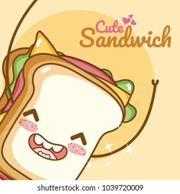 Cute fast food kawaii cartoon