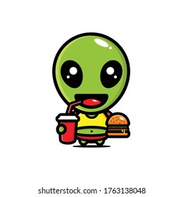 Cute fat alien vector design