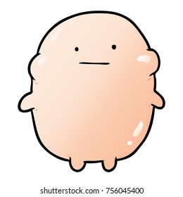 cute fat cartoon human
