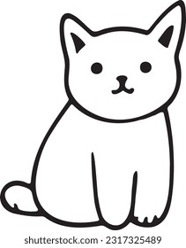 Cute fat cat, Vector, Illustration