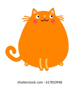 cute fat cat. vector illustration