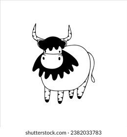 cute fat cow vector illustration