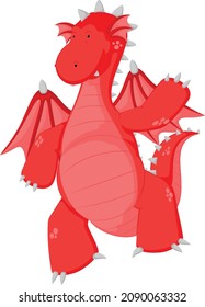 a cute fat dragon vector illustration