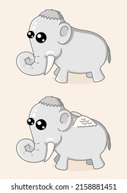 cute fat elephant mascot vector