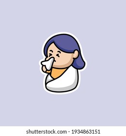 Cute fat girl sticker funny