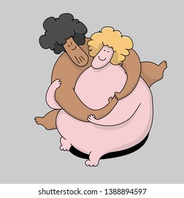 CUTE FAT LOVERS LOVELY HUG