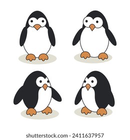 Cute-Fett-Pinguin-Cartoon, Vektorgrafik