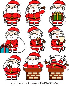 Cute Fat Santa Claus set