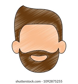 cute father with beard avatar character