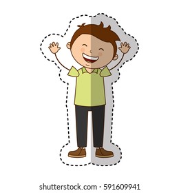 cute father character icon