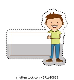 cute father character icon