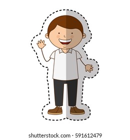 cute father character icon