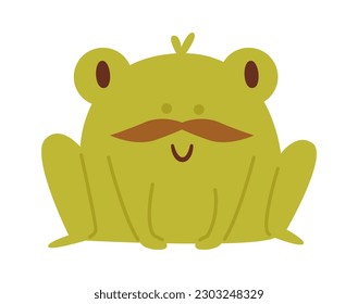 Cute father frog Vector Illustration