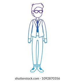 cute father with glasses avatar character