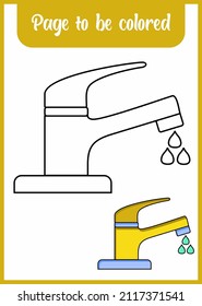 cute faucet to be colored