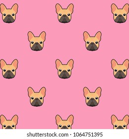 Cute Fawn Frenchie Pattern. French bulldog pattern suitable for printing texture, fabric, textile, wallpaper, or any you want.