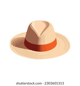 Diseño de fedora pequeña sobre blanco