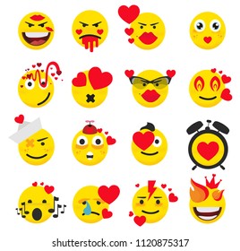 Cute feeling in love emoticons