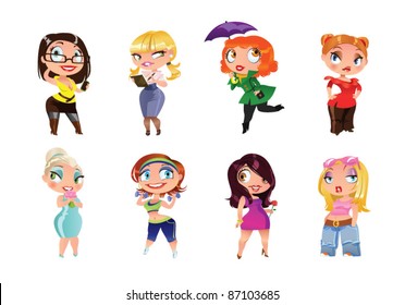 Cute female characters