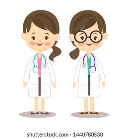 Cute Female Doctor character vector