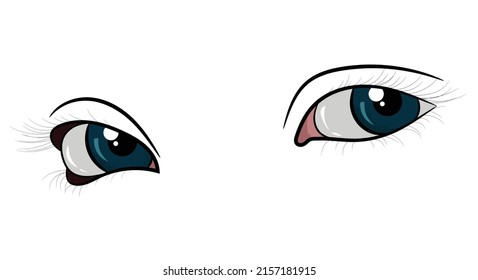 Cute Female Eyes Vector Image Stock Vector (Royalty Free) 2157181915 ...