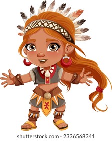 Cute female Native American