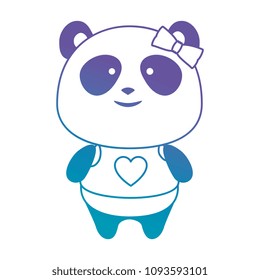 cute female panda bear character