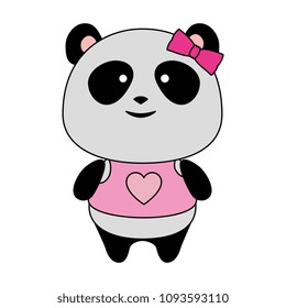 cute female panda bear character