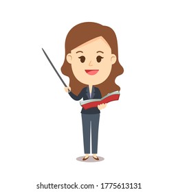 Cute Female Teacher character vector