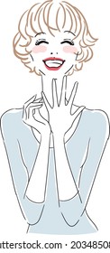 Cute female upper body person vector illustration