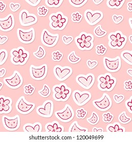 Cute feminine seamless pattern