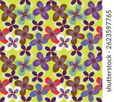 Cute feminine seamless watercolor pattern with little tiny wildflowers, hand drawn