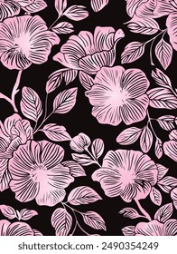 Cute feminine seamless watercolor pattern with little tiny wildflowers, hand drawn