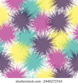 Cute feminine watercolor seamless pattern with wildflowers. Cherry blossoms.